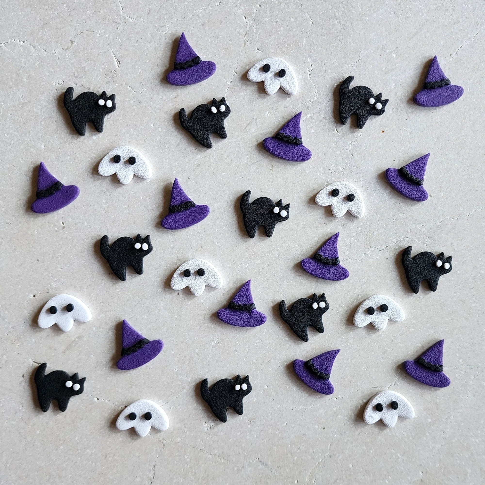 witch hat + black cat Dangle Earrings