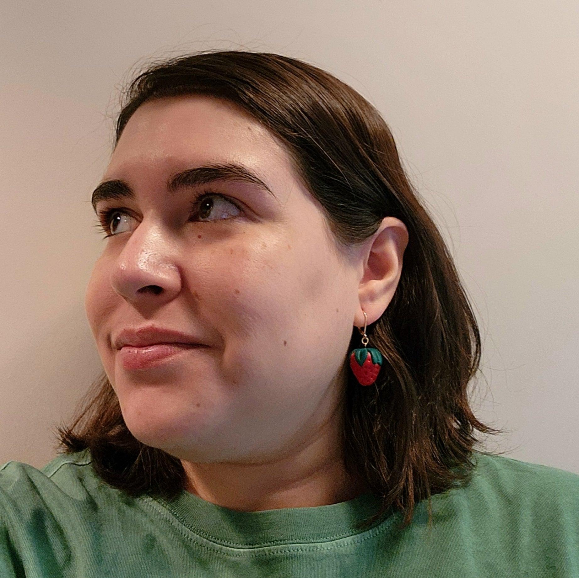 big strawberries Dangle Earrings