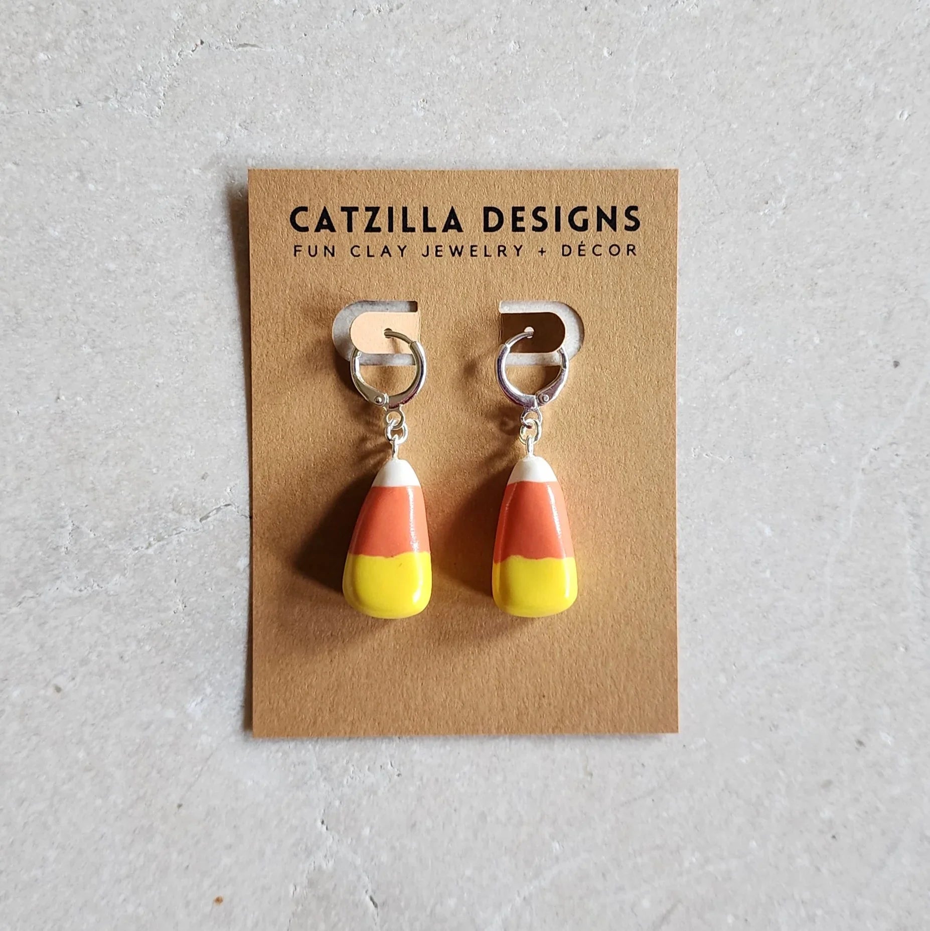 candy corn Dangle Earrings