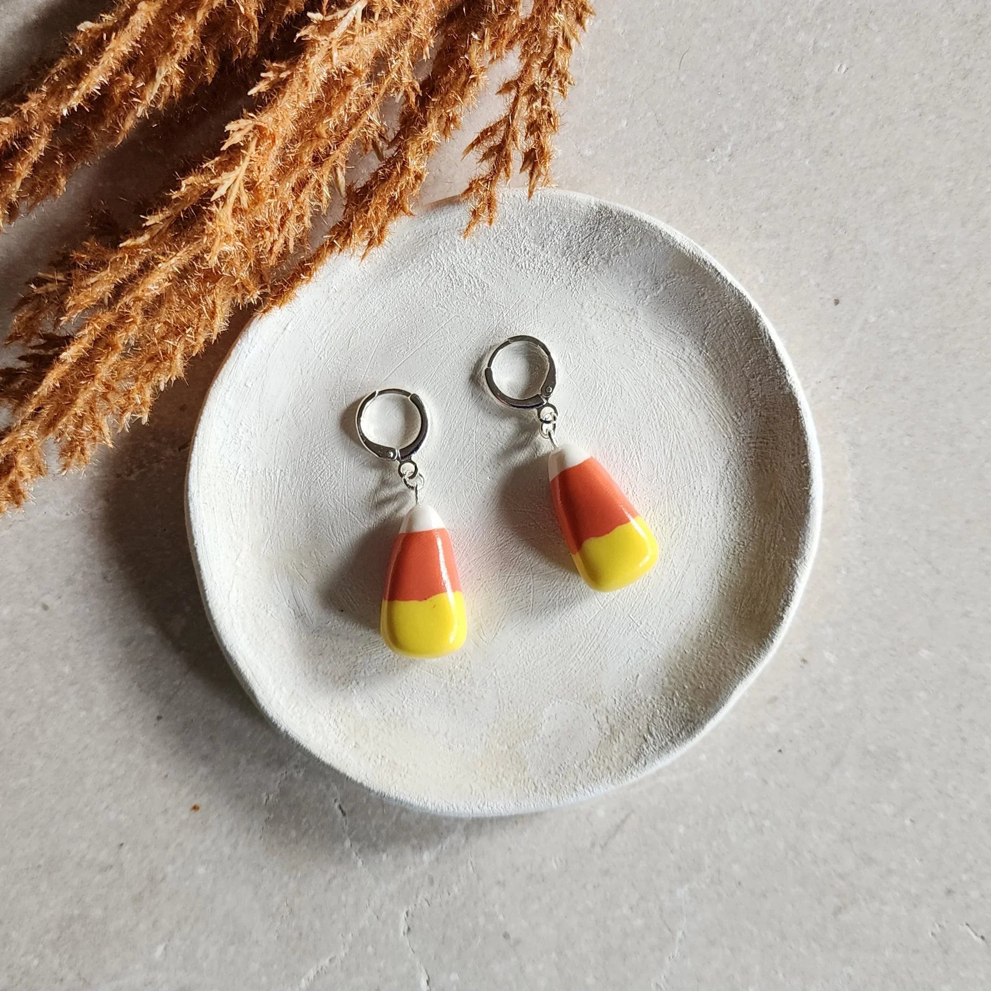 candy corn Dangle Earrings