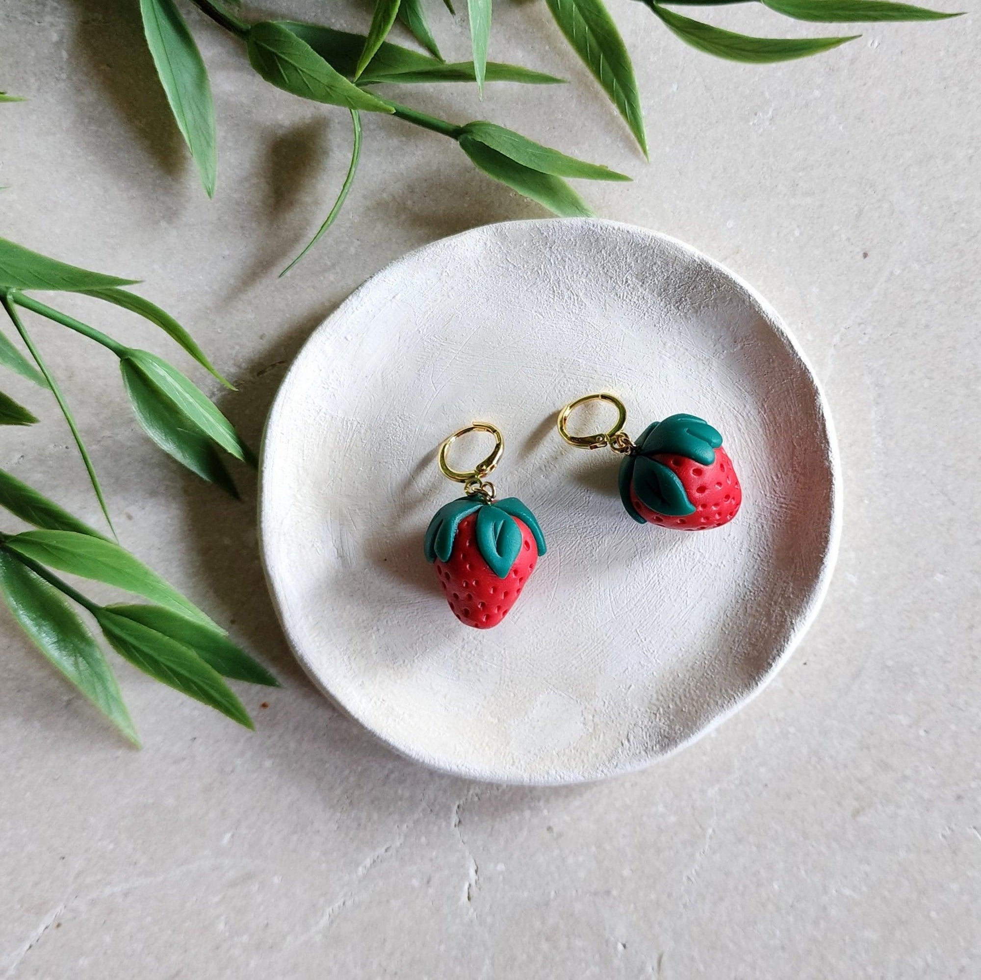 big strawberries Dangle Earrings