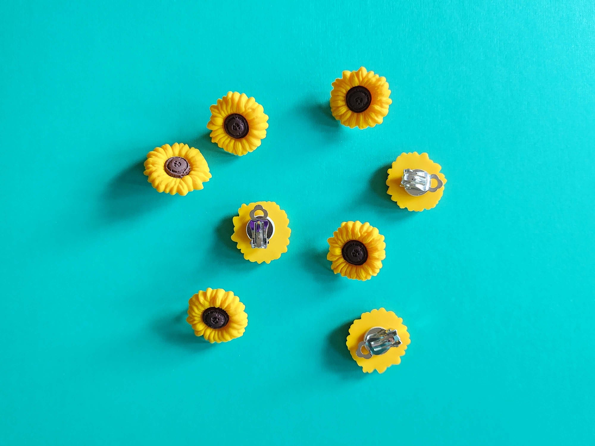 sunflower clip-ons