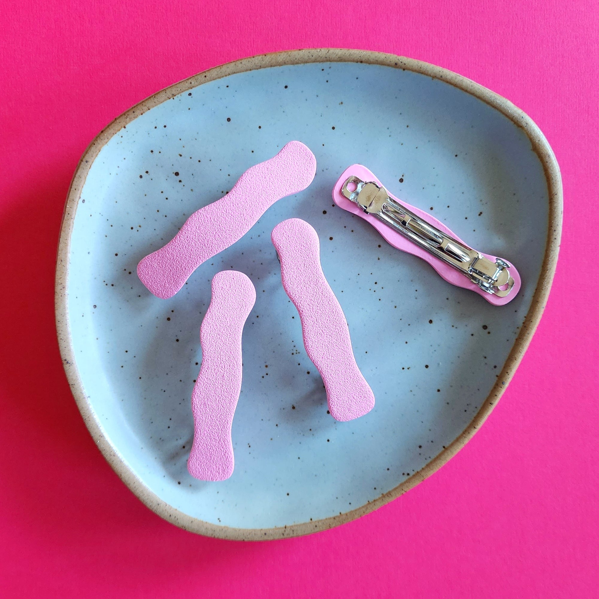 baby pink barrettes