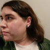 green leaf studs