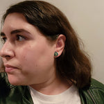 green leaf studs Stud Earrings