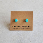 seafoam green mini studs Stud Earrings