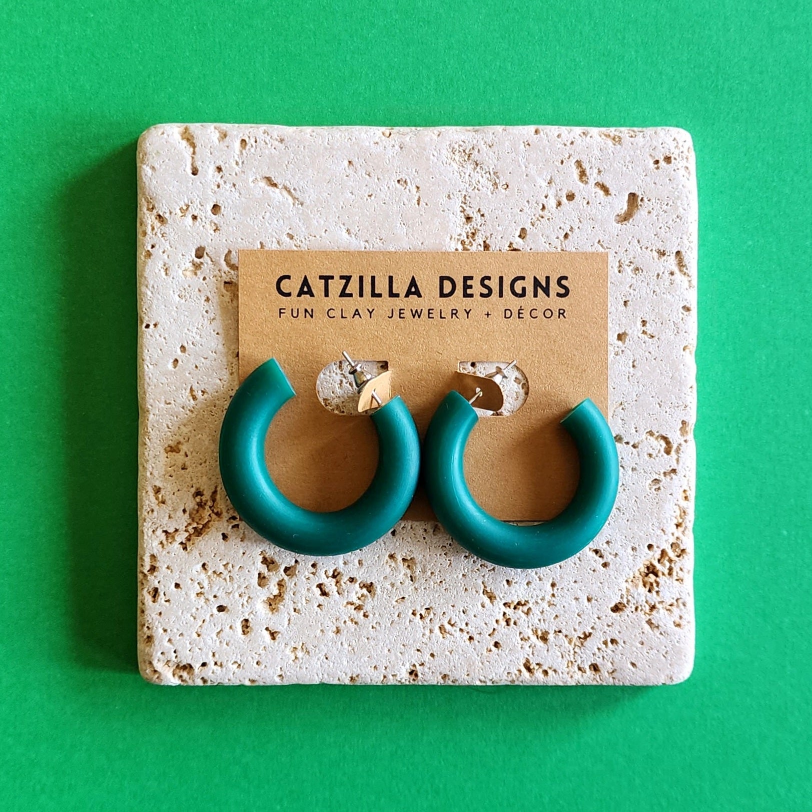 dark green chunky hoops