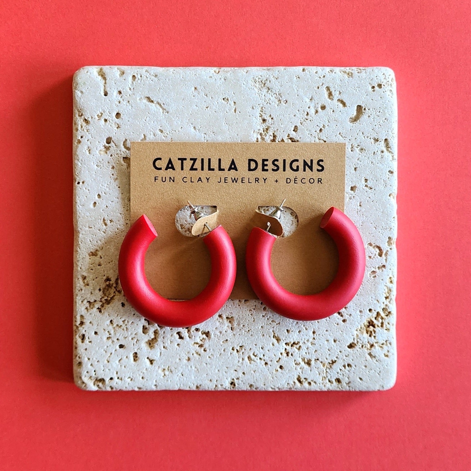 red chunky hoops