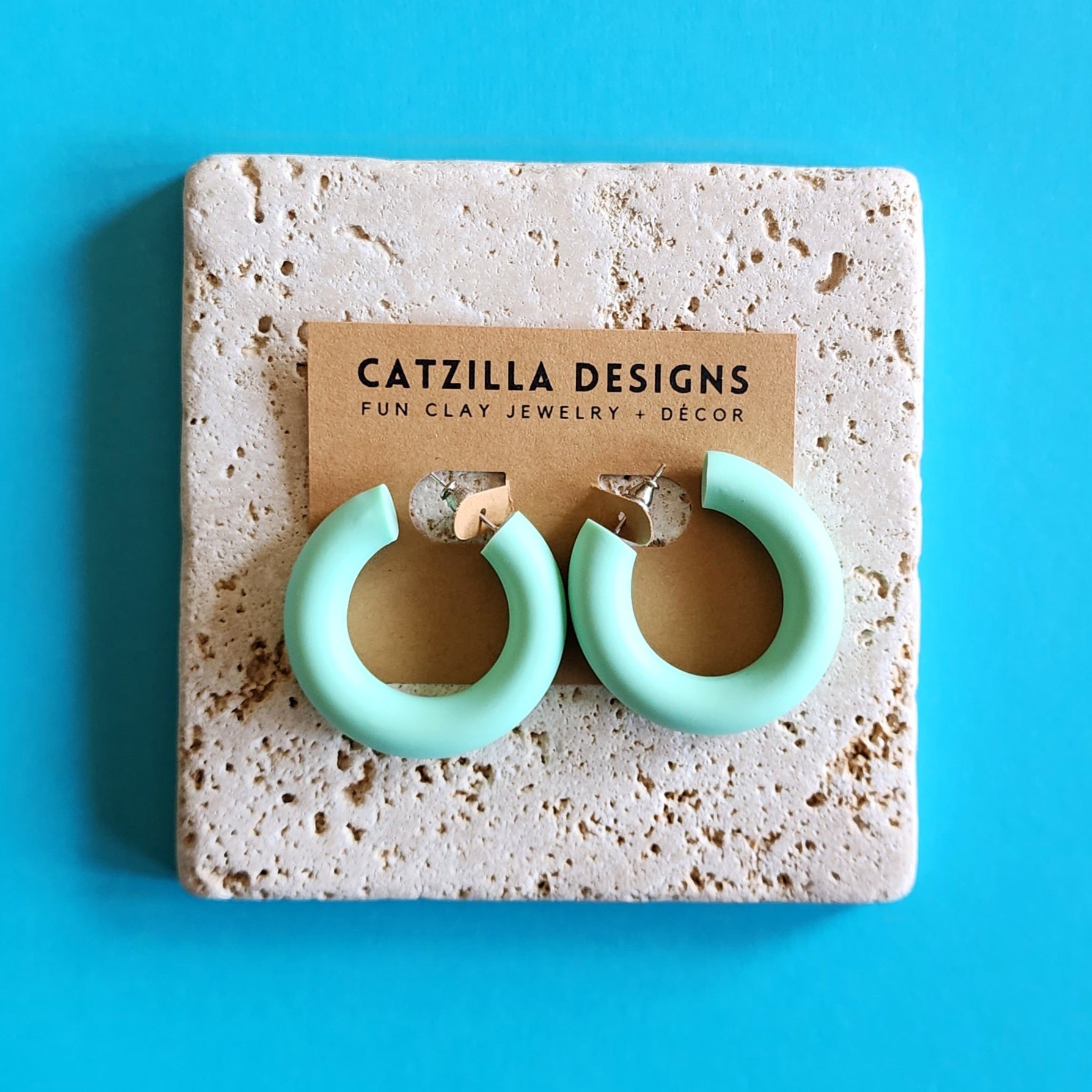 mint chunky hoops