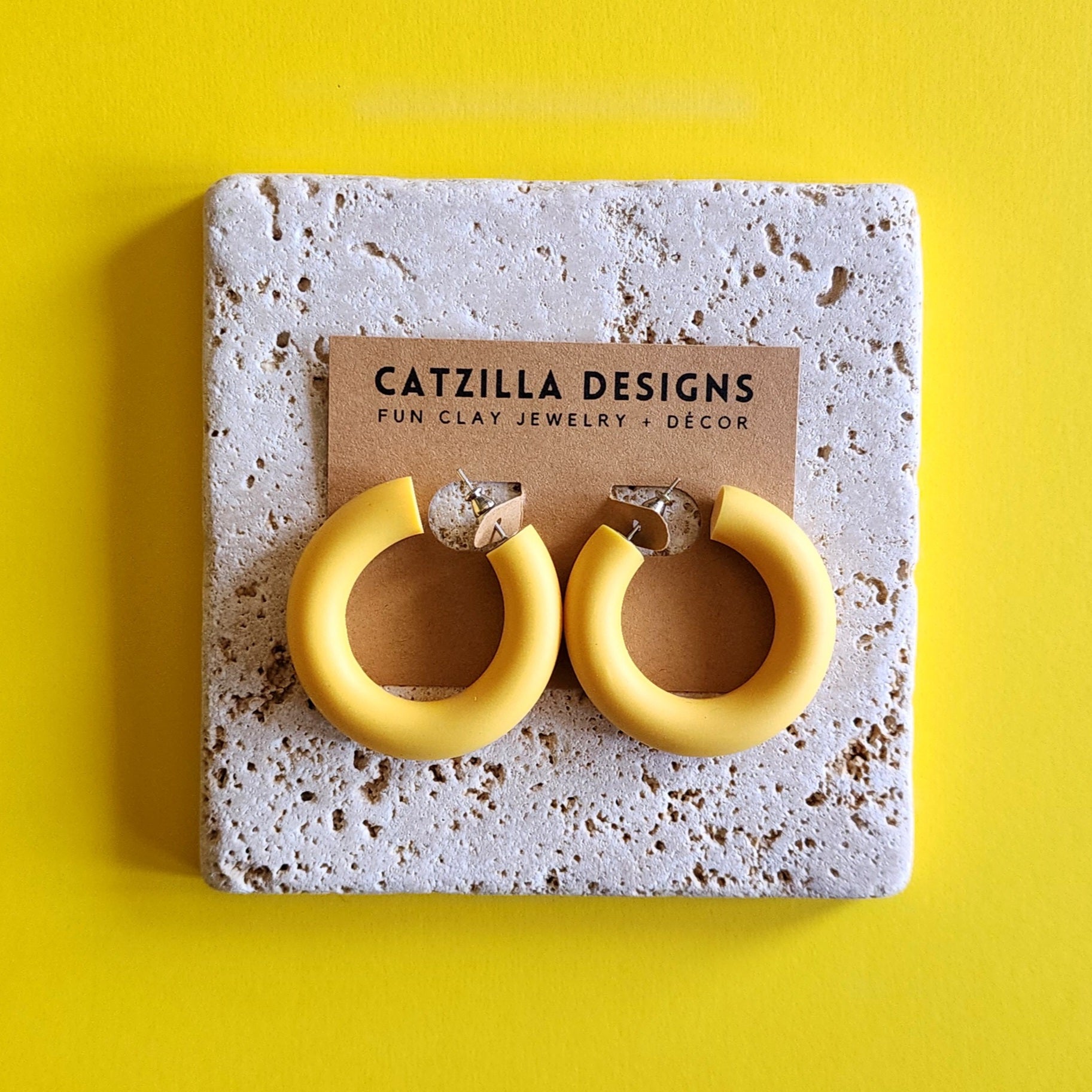 yellow chunky hoops