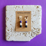 sports colors K-State Wildcats Drop Earrings