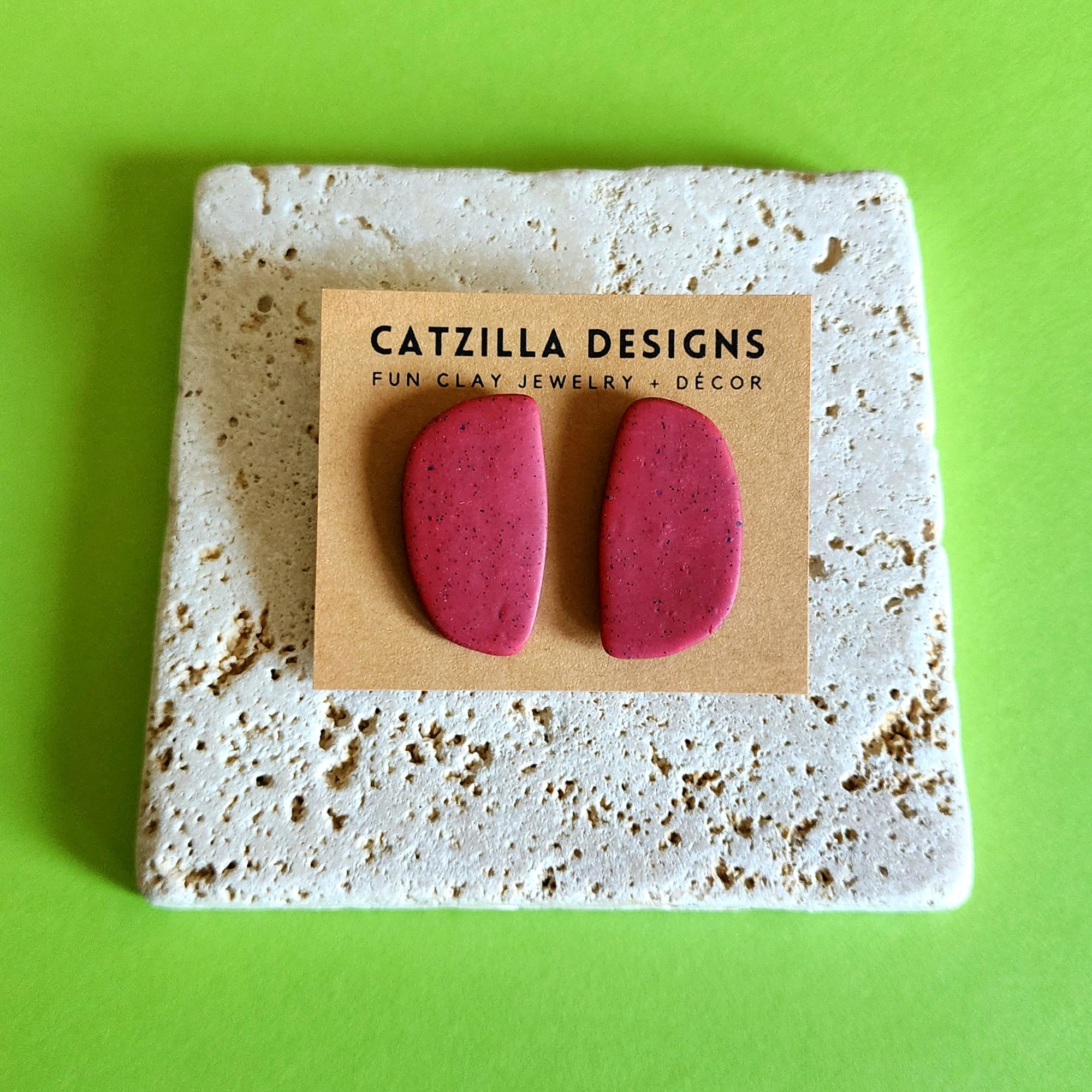 red speckled studs