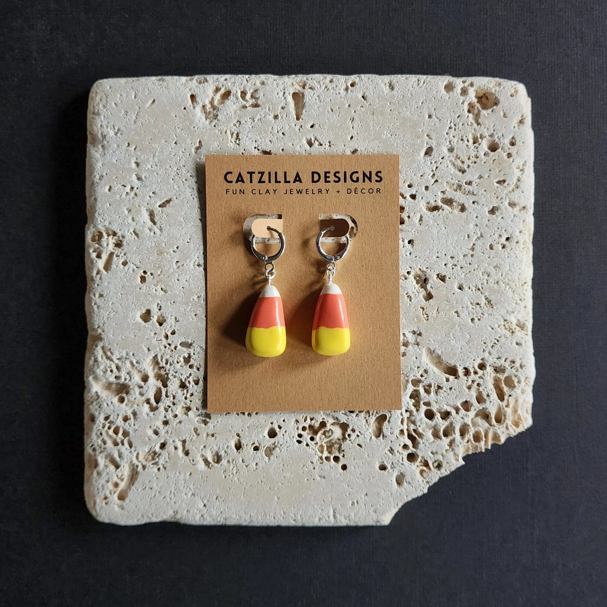 candy corn Dangle Earrings