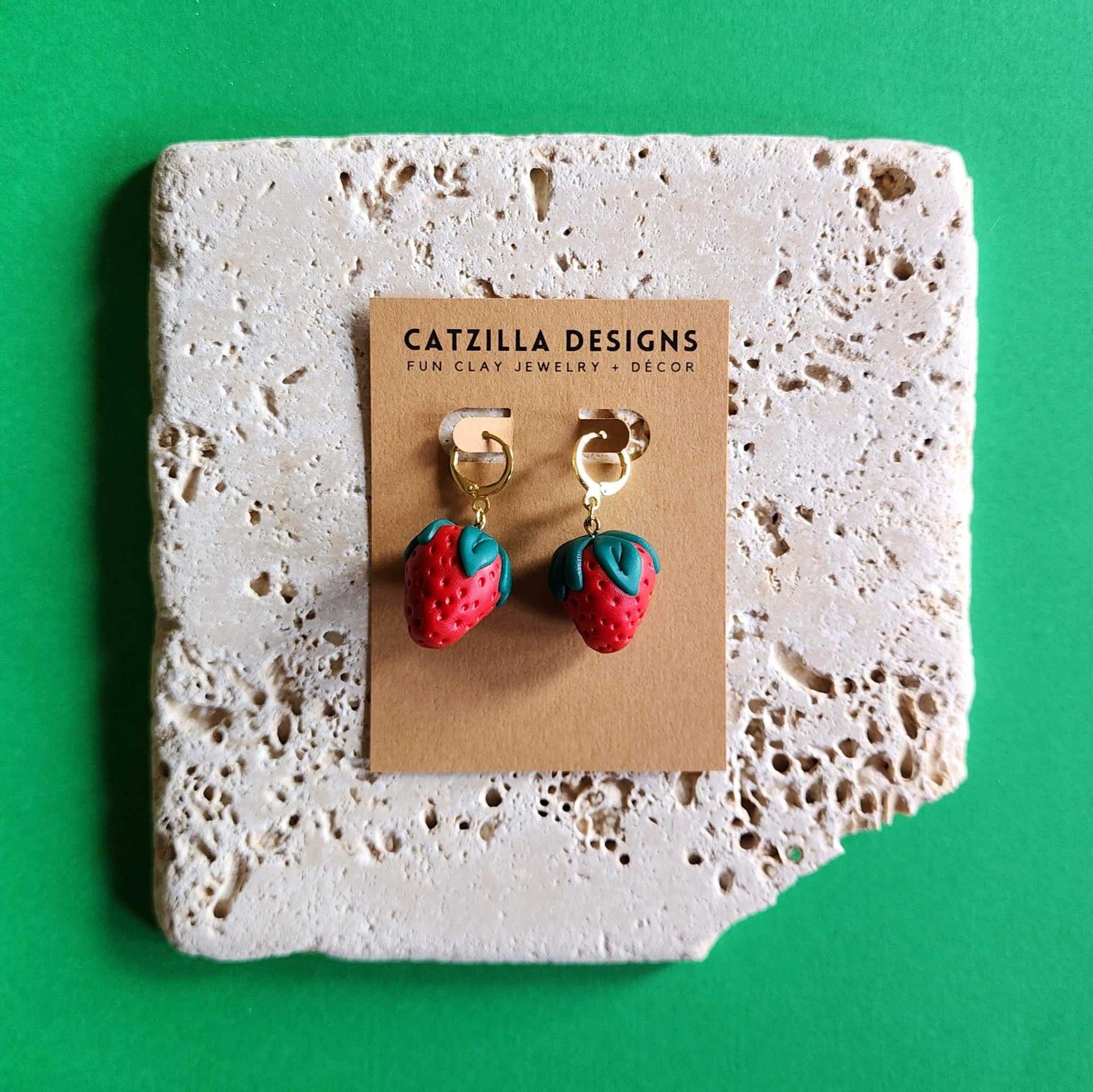 big strawberries Dangle Earrings