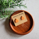 orange pumpkins Stud Earrings