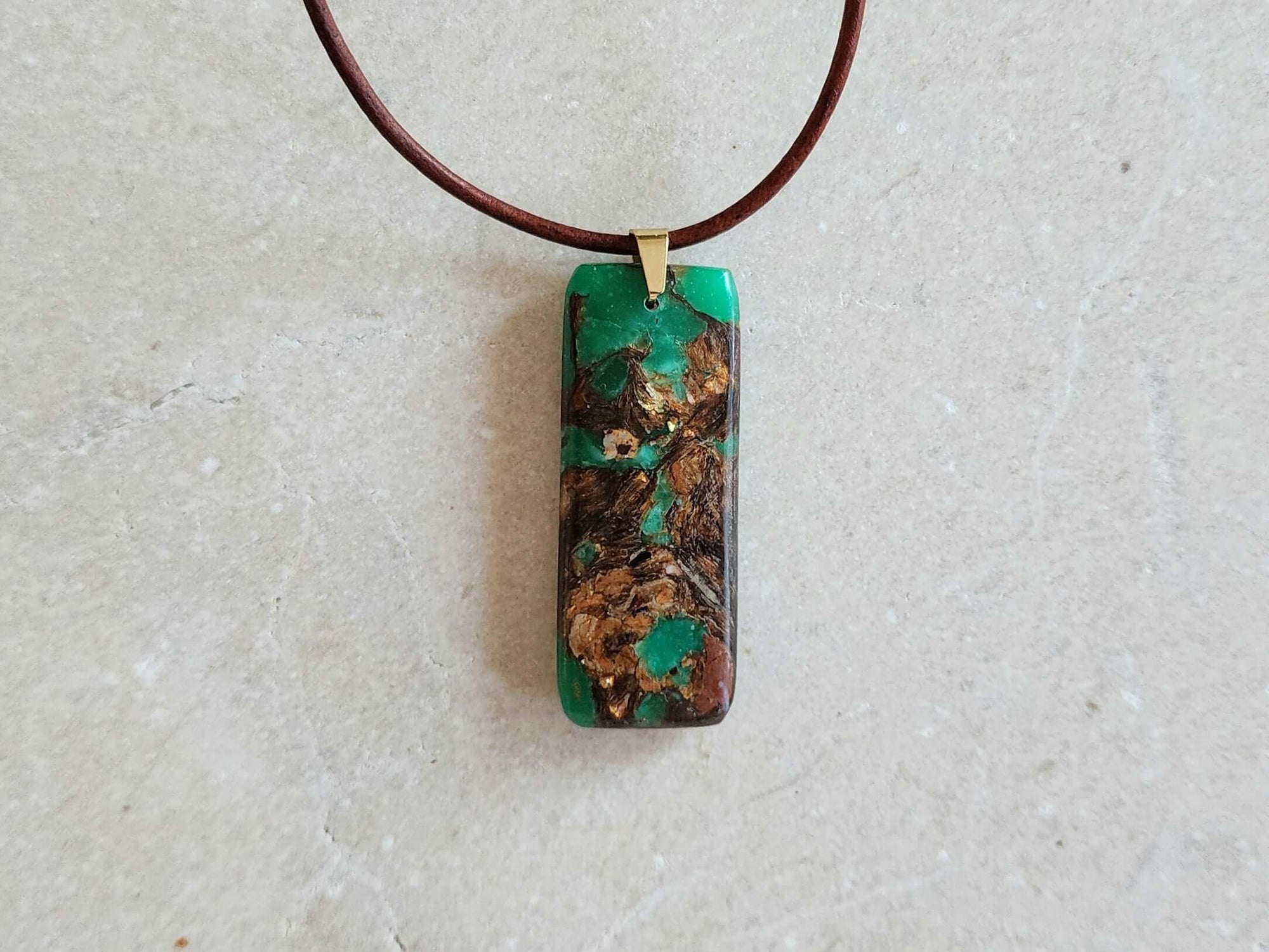 green malachite gold bornite - CATZILLA DESIGNS