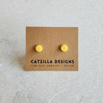 yellow mini studs Stud Earrings