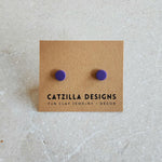 purple mini studs Stud Earrings