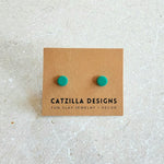 dark green mini studs Stud Earrings