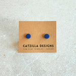 navy blue mini studs Stud Earrings