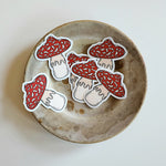 red mushroom sticker Stickers