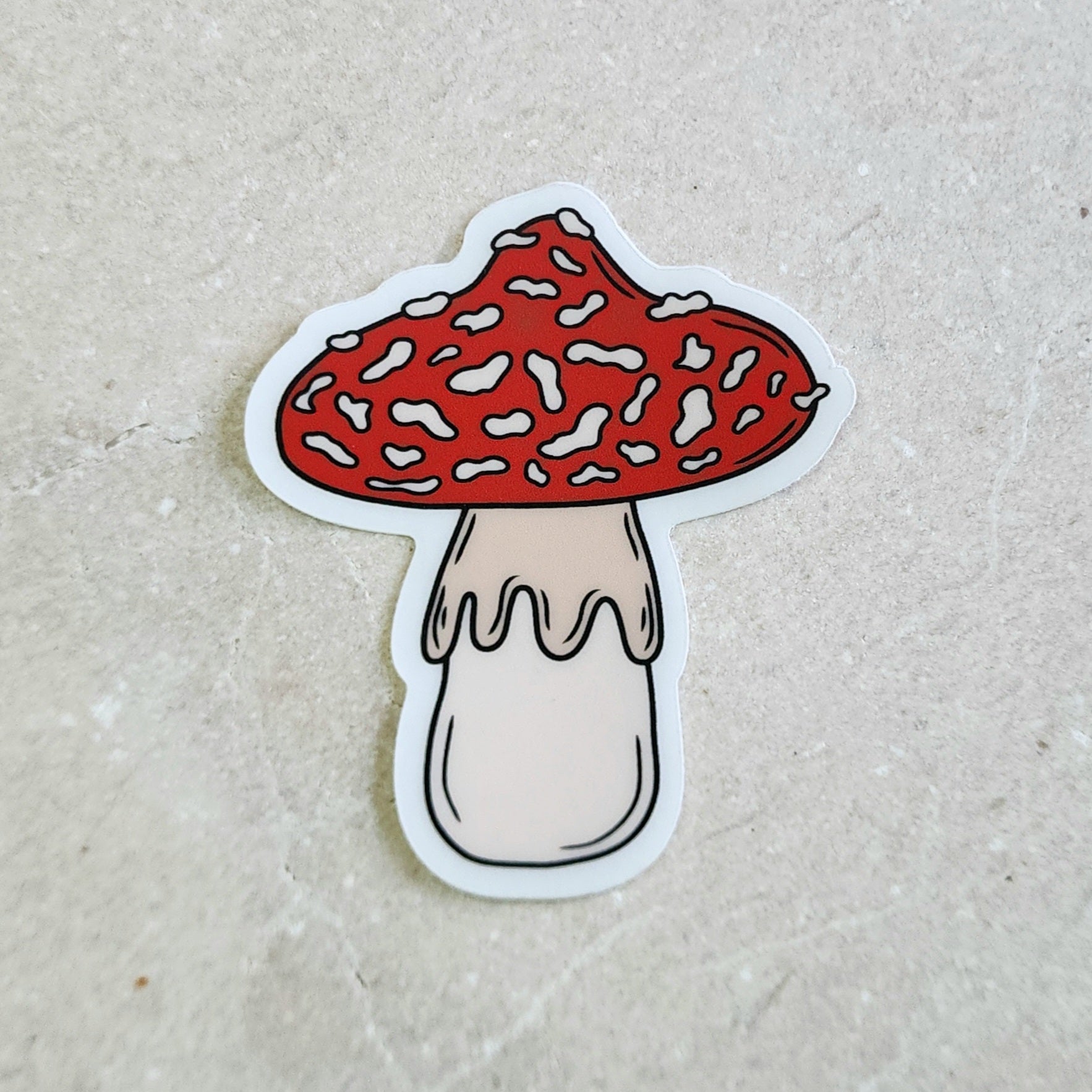 red mushroom sticker