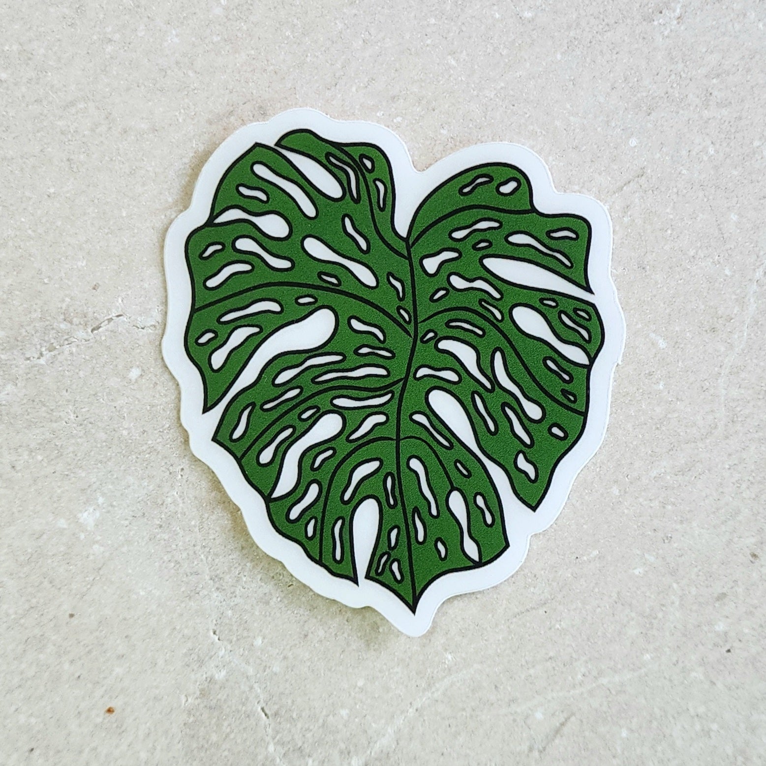 monstera leaf sticker