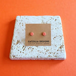 orange mini studs Stud Earrings
