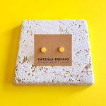 yellow mini studs Stud Earrings