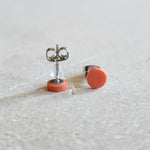 orange mini studs Stud Earrings