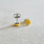 yellow mini studs Stud Earrings