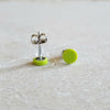 lime green mini studs