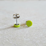 lime green mini studs Stud Earrings