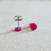 fuchsia mini studs