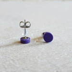 purple mini studs Stud Earrings