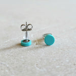seafoam green mini studs Stud Earrings