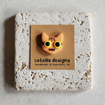 orange tabby cat magnet Magnets & Pins
