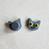 gray cat magnet: yellow
