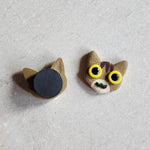 brown tabby cat magnet Magnets & Pins