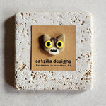 brown tabby cat magnet Magnets & Pins