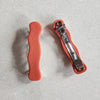wavy burnt orange barrettes