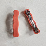 wavy burnt orange barrettes Barrettes