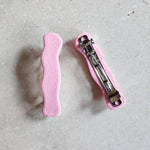 wavy baby pink barrettes Hair Clips