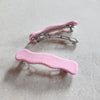 wavy baby pink barrettes Hair Clips