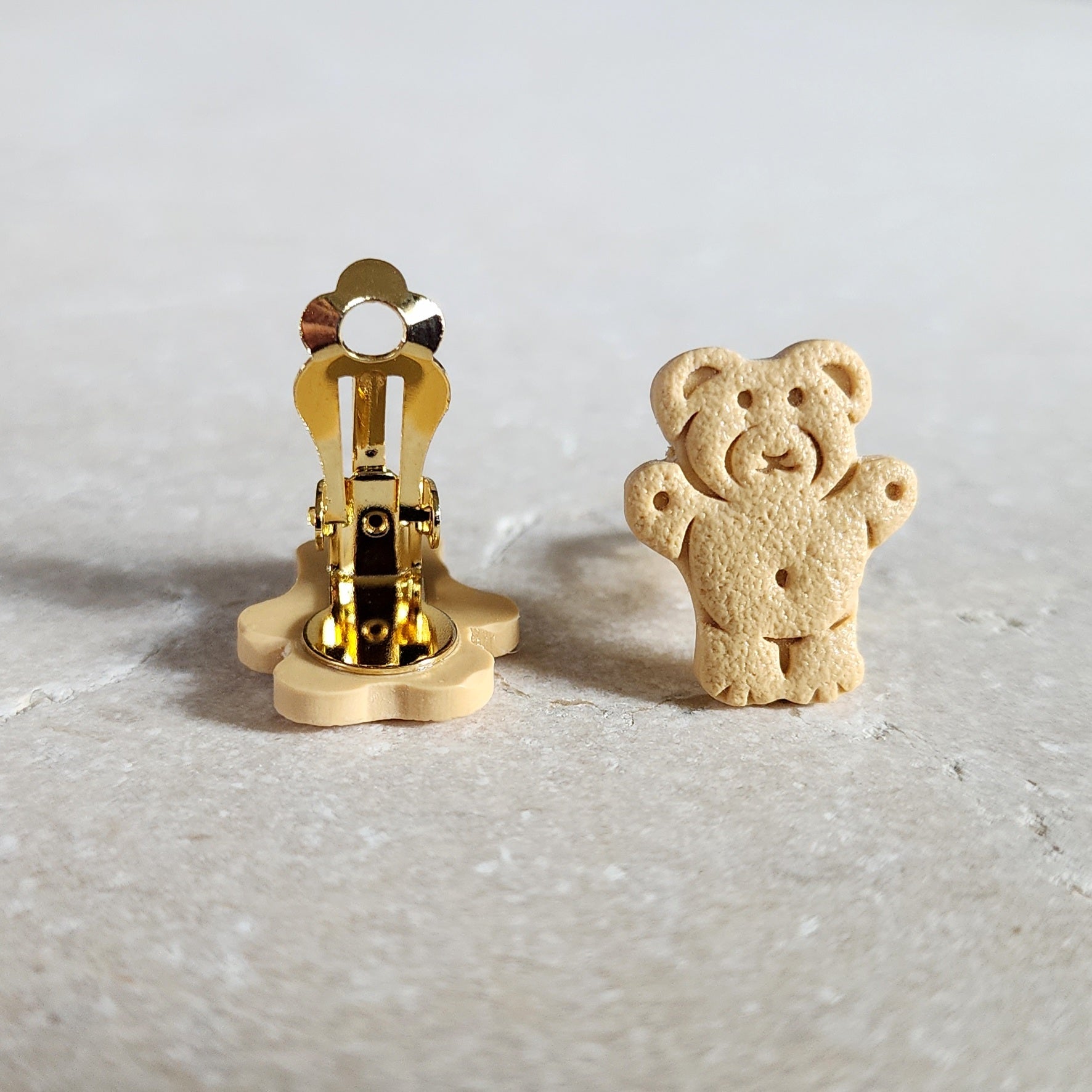 vanillla teddy bear clip-ons Clip-Ons