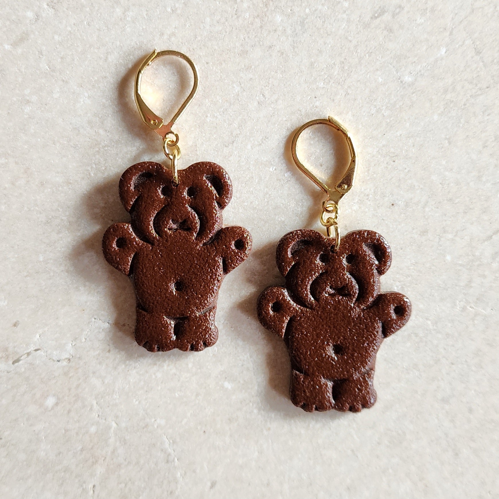 chocolate teddy bears Stud Earrings