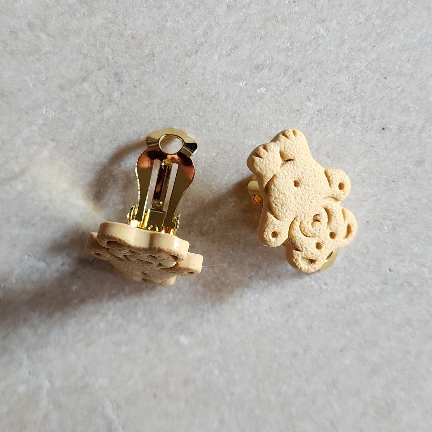 vanillla teddy bear clip-ons Clip-Ons