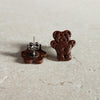 chocolate teddy bear studs Stud Earrings