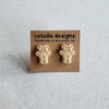 vanilla teddy bear studs Stud Earrings