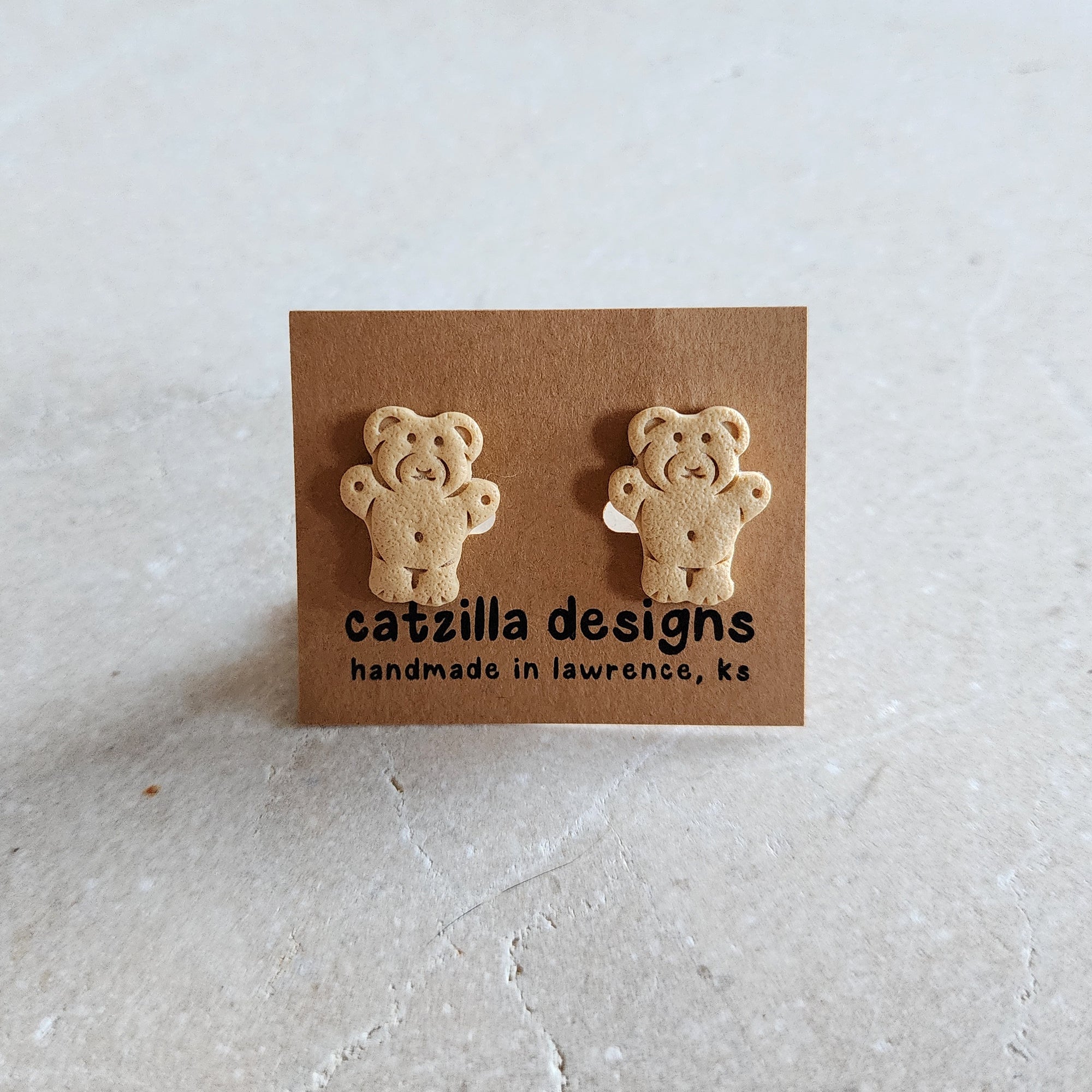 vanillla teddy bear clip-ons Clip-Ons